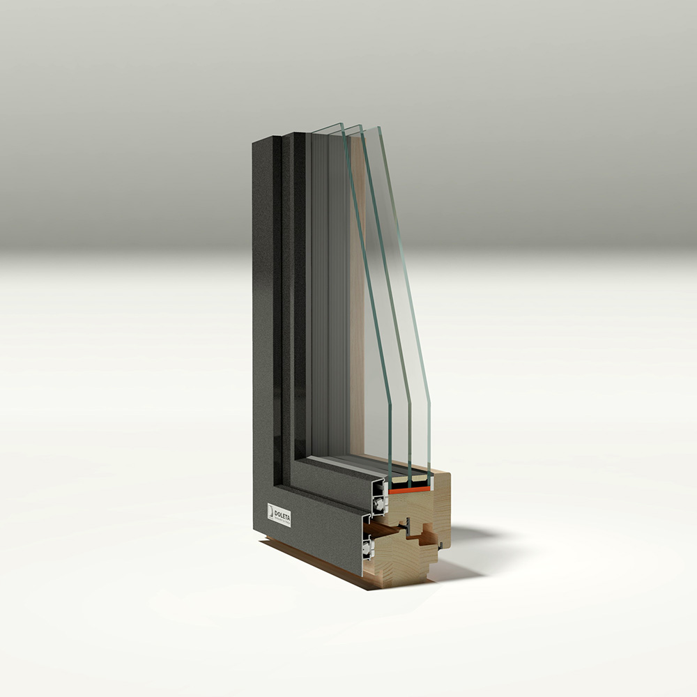 Doleta Modern 78 profielsysteem dwarsdoorsnede